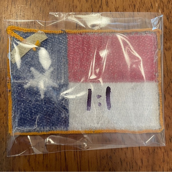 VTG Retro Texas Flag Sew On Patch Applique 3.25”x2.25” Red White Blue Yellow 1:1 - Picture 7 of 7